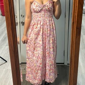 H&M Pink Floral Maxi Dress